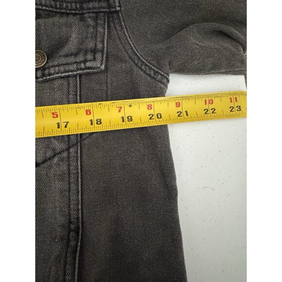 The Laundry Room Jean Jacket One Size Moto Acid Wash Rose All Day Preppy Y2K - Picture 10 of 12